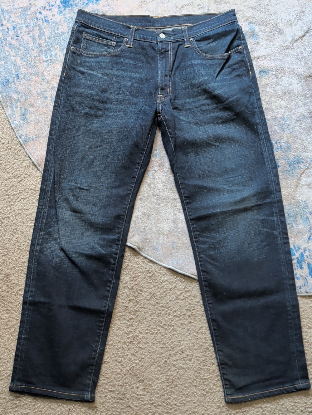 Frye Men's Straight-Leg Dark Blue Jeans W34"